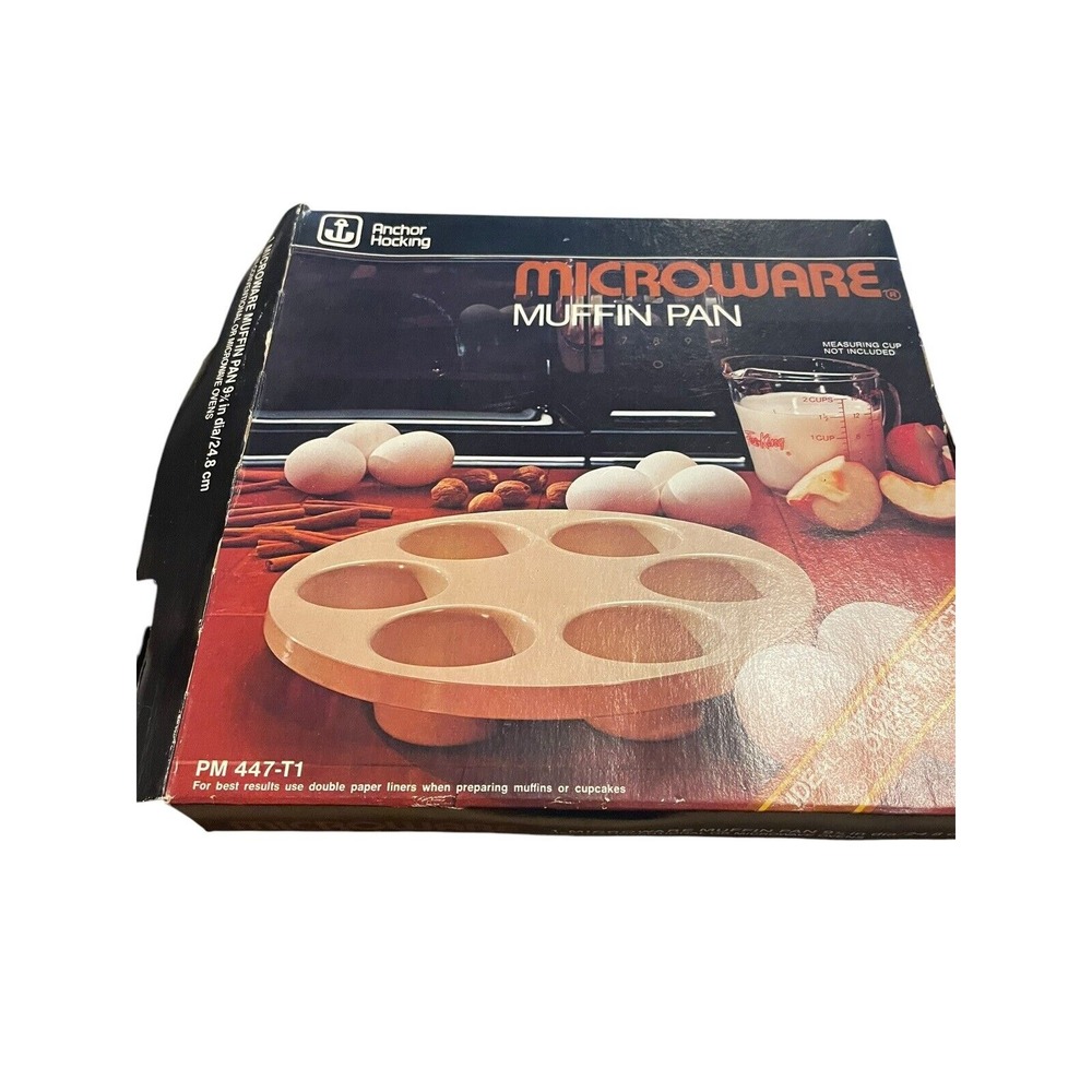 Vintage ANCHOR‎ HOCKING  Microwave Muffin Pan PM-447-T1